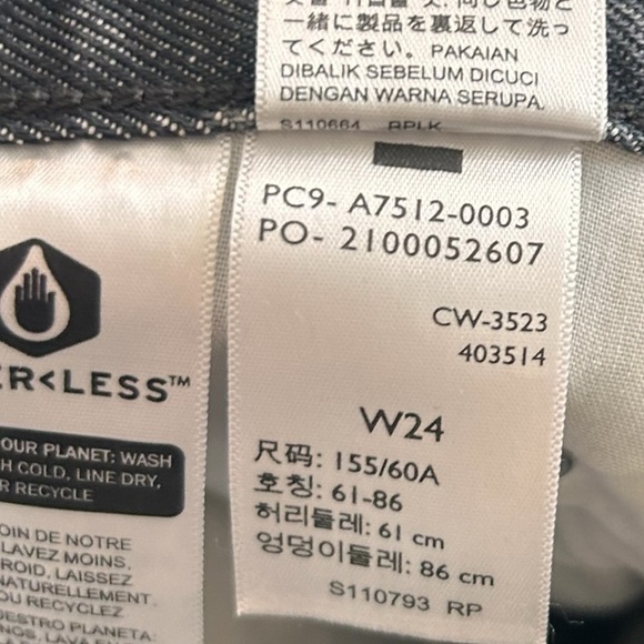 Levi's Premium Women's Ankle Column Denim Skirt- Black- Size 24 - Picture 6 of 11